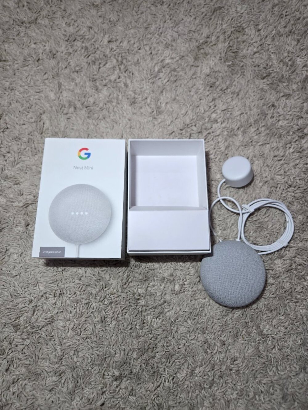 Google Nest Mini (2nd Generation) Smart Speaker - Chalk